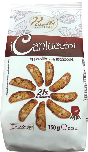 Изображение Кантуччини Оре Лиете из Умбрии с миндалем Тедеско м/у, 150 г