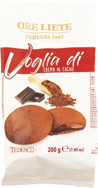 Изображение Печенье с начинкой Пизэлли 1946 из Умбрии с какао Тедеско м/у, 200 г