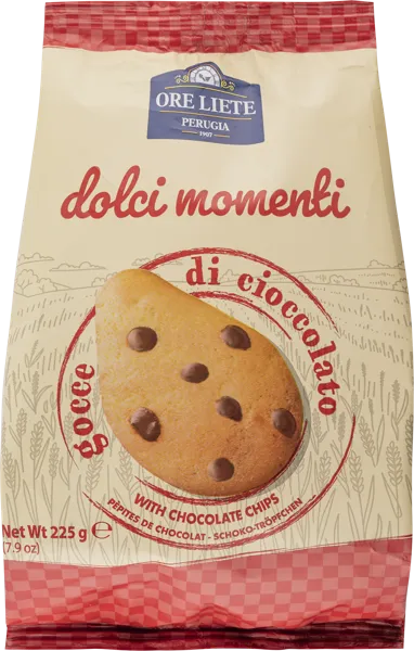 Изображение Печенье песочное Пизэлли 1946 из Умбрии с шоколадными каплями Тедеско м/у, 225 г