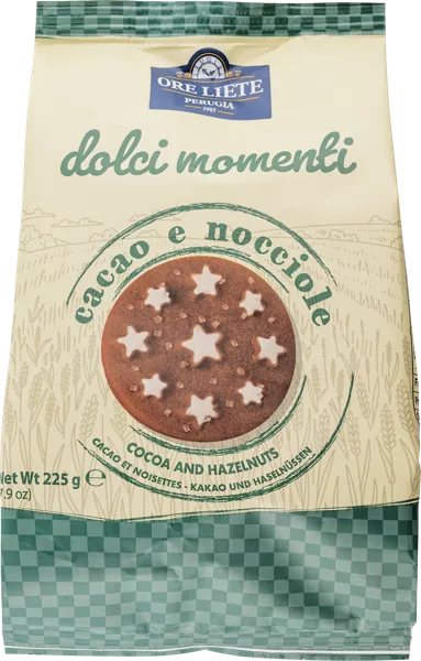 Изображение Печенье песочное Пизэлли 1946 из Умбрии с шоколадом и орешками Тедеско м/у, 225 г