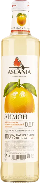 Изображение Напиток газ Аскания лимон Аскания с/б, 0,5 л