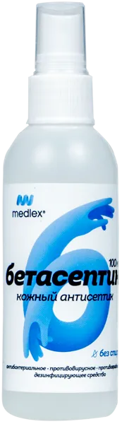 Изображение Антисептик для рук спрей Бетасептин без спирта Медлекспром п/у, 100 мл
