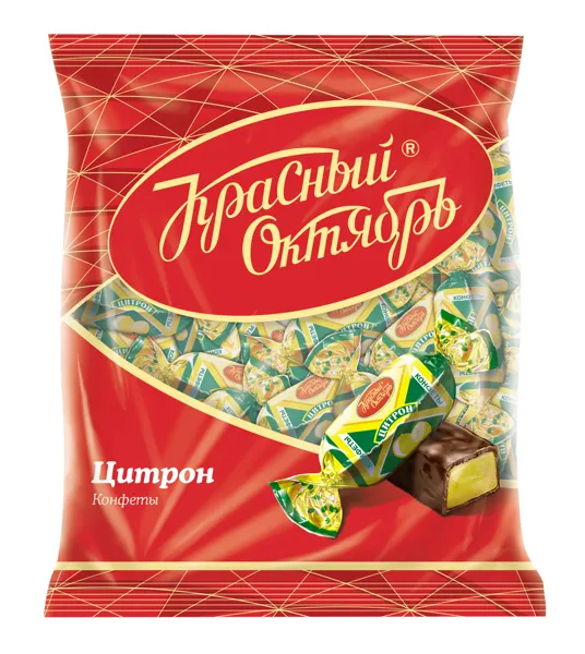 Изображение Конфеты помадка в глазури Цитрон ОК Красный Октябрь м/у, 250 г