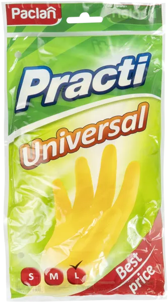 Изображение Перчатки большие резиновые Паклан практи универсал желтые СеДо сп м/у, 1 пара