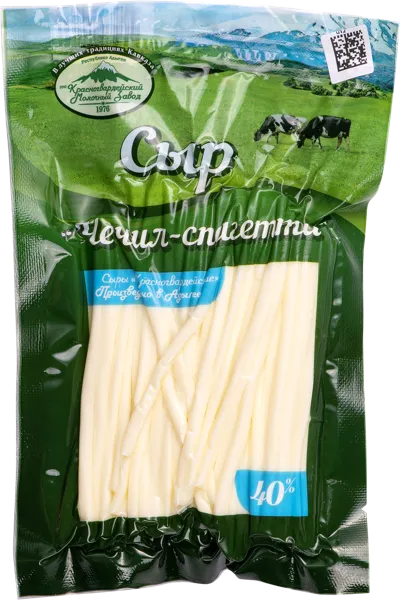 Изображение Сыр 40% Красногвардейский молзавод чечил спагетти Красногвардейский МЗ п/у, 100 г