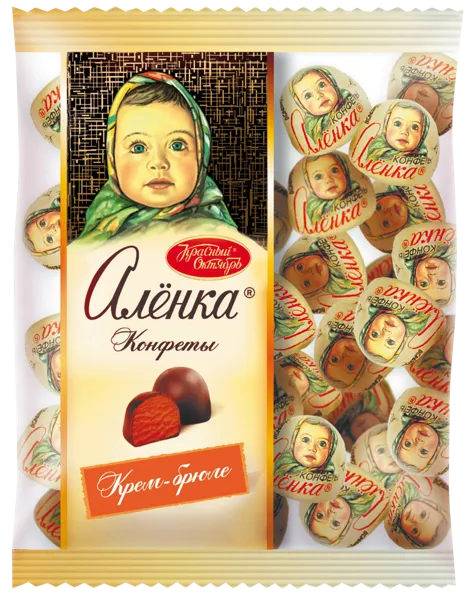 Изображение Конфеты помадка в глазури Аленка крем-брюле купол ОК Красный Октябрь м/у, 250 г