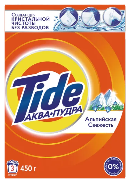 Изображение Стиральный порошок автомат Тайд альп свежесть белое белье Проктер Энд Гэмбл к/у, 450 г