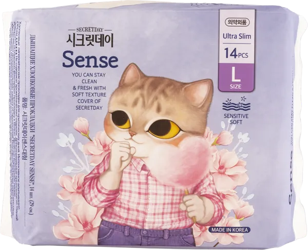 Изображение Прокладки 29см Сикретдей сенсе ладж Джонгвон Ко м/у, 14 шт