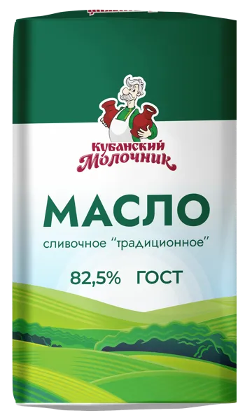 Изображение Масло 82,5% сливочное Кубанский Молочник традиционное Ленинградский СК м/у, 170 г