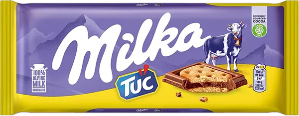 Изображение Шоколад молочный Милка Тук с соленым крекером Мондэлис м/у, 87 г