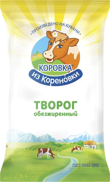 Изображение Творог 0% Коровка из Кореновки Кореновский МКК м/у, 180 г