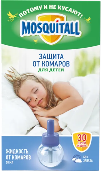 Изображение Жидкость от комаров 30 ночей Москитол нежная защита для детей Арнест к/у, 30 мл