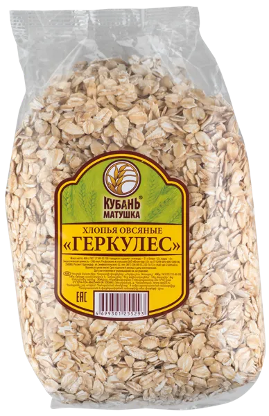 Изображение Хлопья г. Краснодар Кубань матушка овсяные геркулес Югоптторг-23 м/у, 400 г