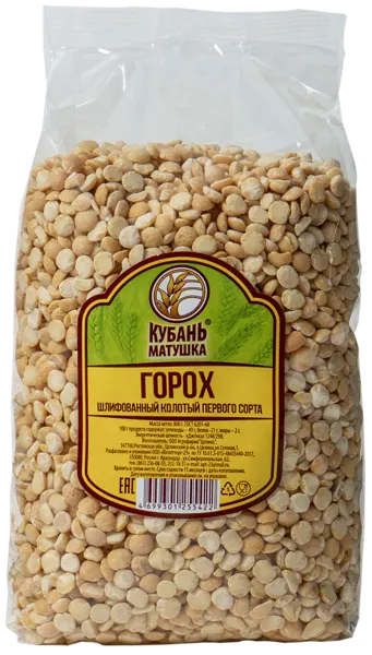 Изображение Горох колотый Кубань матушка 1 сорт Югоптторг-23 м/у, 800 г
