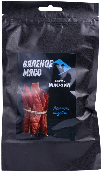 Изображение Мясо вяленое Мяссури индейка ломтики Сервис Юнит м/у, 50 г