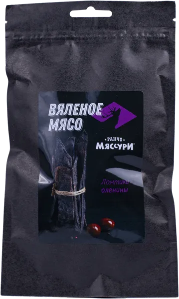 Изображение Мясо вяленое Мяссури оленина ломтики Сервис Юнит м/у, 50 г