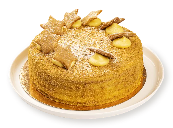 Изображение Торт песочный Медовик сливочно-заварной СП ТАБРИС кор 