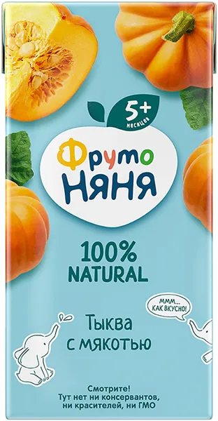 Изображение Нектар с 4 мес с сахаром Фрутоняня тыква с мякотью Прогресс т/п, 200 мл