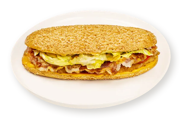 Изображение Бургер на пшеничном хлебе С куриными стрипсами, с беконом Лонгер СП ТАБРИС бум/уп, 240 г