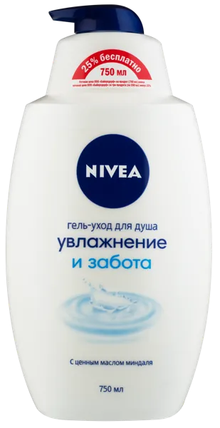 Изображение Гель для душа Нивея нежное увлажнение Байерсдорф п/у, 750 мл