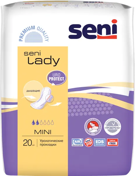 Изображение Прокладки урологические Сени леди мини АО ТЗМО С.А. к/у, 20 шт