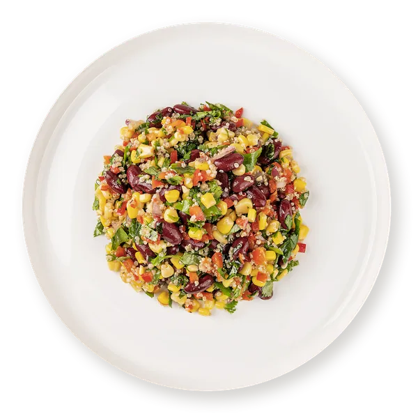 Изображение Салат постный Фирменный с фасолью кукурузой киноа СП ТАБРИС вес 