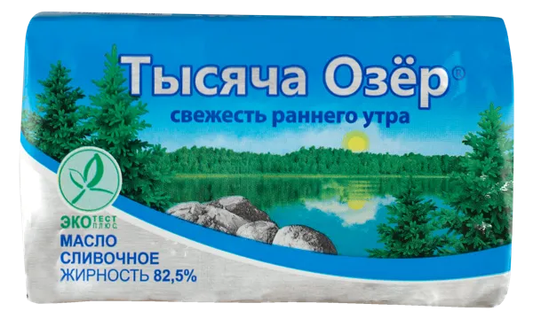 Изображение Масло 82,5% сливочное Тысяча озер Невские сыры м/у, 180 г