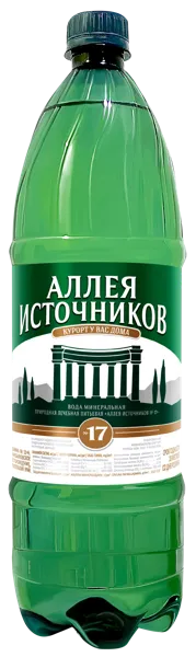 Изображение Мин вода газ рН 6,7 Аллея источников 17 лечебно-столовая Аква-Вайт п/б, 1,5 л