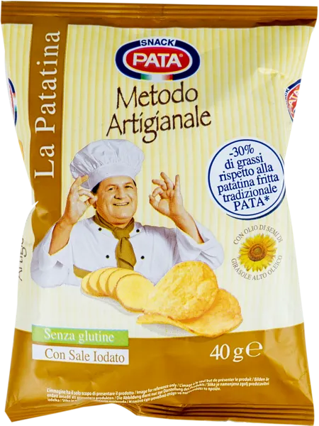 Изображение Чипсы ручная работа Пата классические картофельные Пата С.п.А. м/у, 40 г