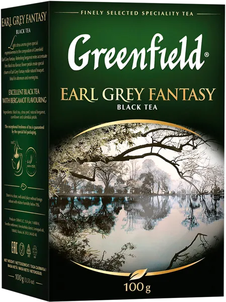 Изображение Чай черный Гринфилд эрл грей фентези Орими Трейд кор, 100 г