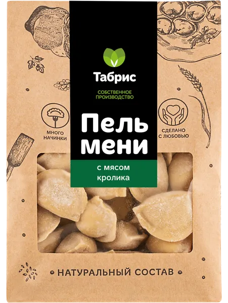 Изображение Пельмени замороженные С мясом кролика СП ТАБРИС м/у, 1000 г