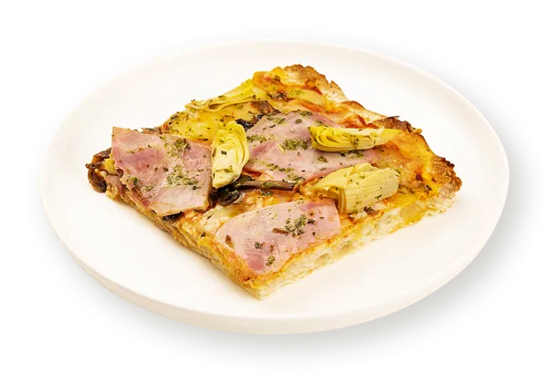 Изображение Римская пицца на томатном соусе Капричеза с артишоками и грибами сегмент СП ТАБРИС м/у, 130 г