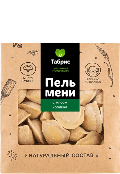 Изображение Пельмени замороженные С мясом кролика СП ТАБРИС м/у, 500 г
