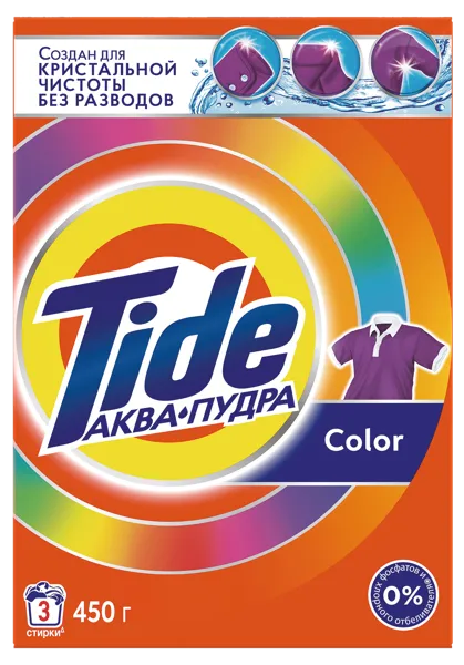 Изображение Стиральный порошок автомат Тайд цветное белье Проктер Энд Гэмбл к/у, 450 г