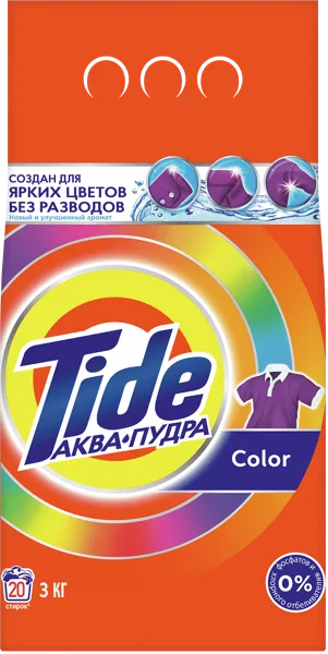 Изображение Стиральный порошок автомат Тайд цветное белье Проктер Энд Гэмбл м/у, 3 КГ