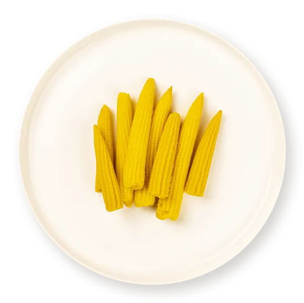 Изображение Кукуруза Мини початки 5-8 см маринованная Новиков О.Т. вес 