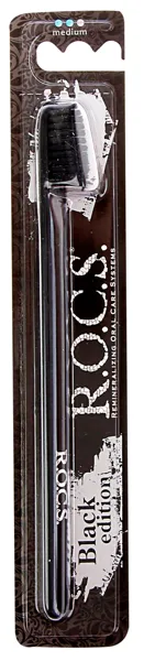 Изображение Зубная щетка средняя Рокс блек идишион Главкосметика к/у, 1 шт
