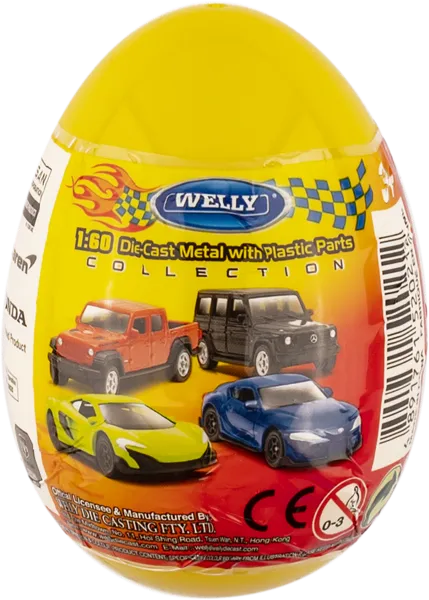 Изображение Машина яйцо-сюрприз Велли 1:60 Велли п/у, 1 шт