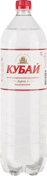 Изображение Вода газ рН 7,0-7,4 Кубай питьевая Меркурий п/б, 1,5 л