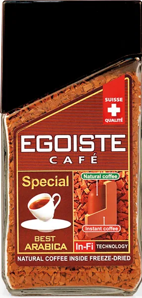 Изображение Кофе растворимый Эгоист спешиал технология ин-фи Хаго ЛТД с/б, 100 г