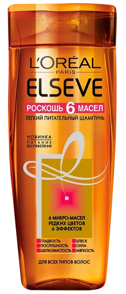 Изображение Шампунь для всех типов волос Эльсев питание 6 масел Лореаль п/у, 400 мл