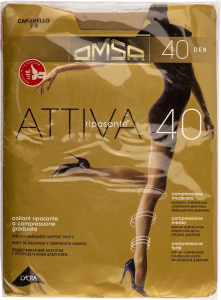 Изображение Колготки 40 ден размер 2 Омса аттива карамелло Омса к/у, 1 шт