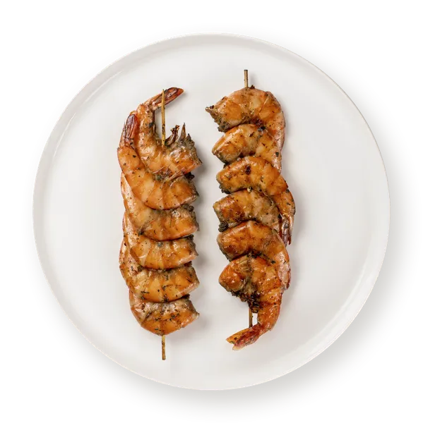 Изображение Морепродукты на мангале Креветки тигровые шашлычок на шпажке СП ТАБРИС вес 