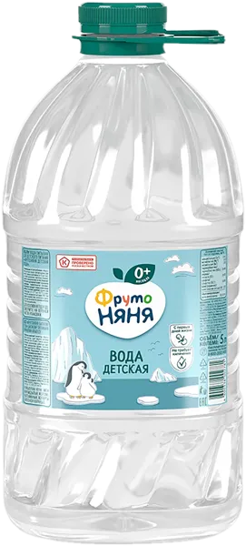Изображение Вода для детей Фрутоняня артезианская питьевая Прогресс п/б, 5 л
