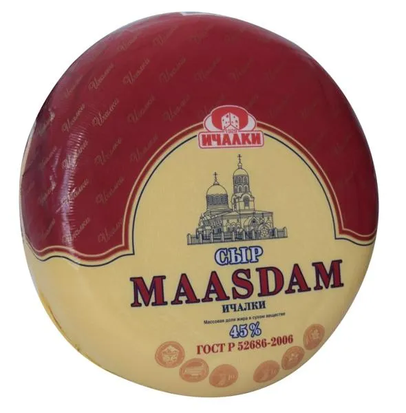 Изображение Сыр 45% полутвердый Ичалки маасдам Ичалковский СК  