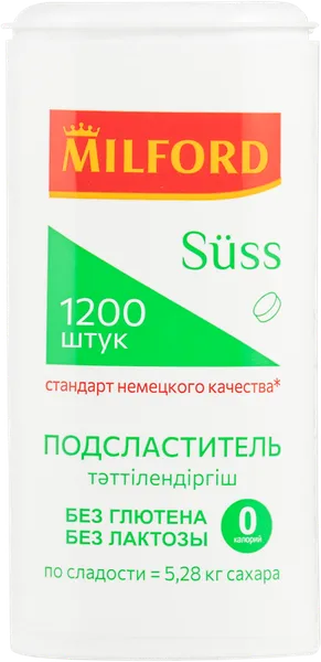 Изображение Заменитель сахара в таблетках Милфорд Милфорд п/у, 1200 шт