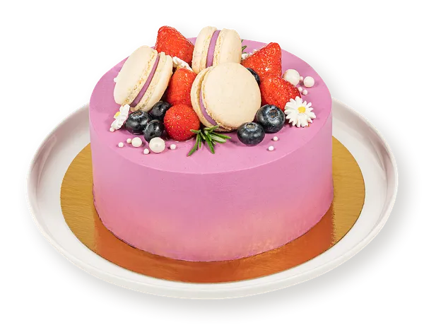 Изображение Торт бисквитный Праздничный с сырным кремом с малиной СП ТАБРИС кор