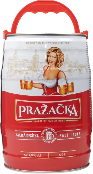 Изображение Пиво светлое Лагер 4,0% Пражечка Раковник ж/б, 5 л