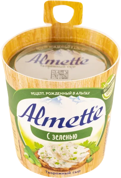 Изображение Сыр творожный Альметте зелень Хохланд Руссланд кор, 150 г