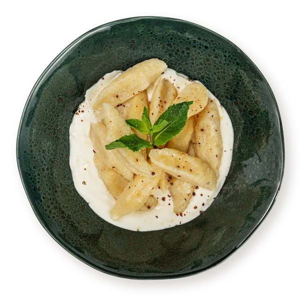 Изображение Вареники отварные Ленивые с творогом с молочным соусом СП ТАБРИС , 300 г